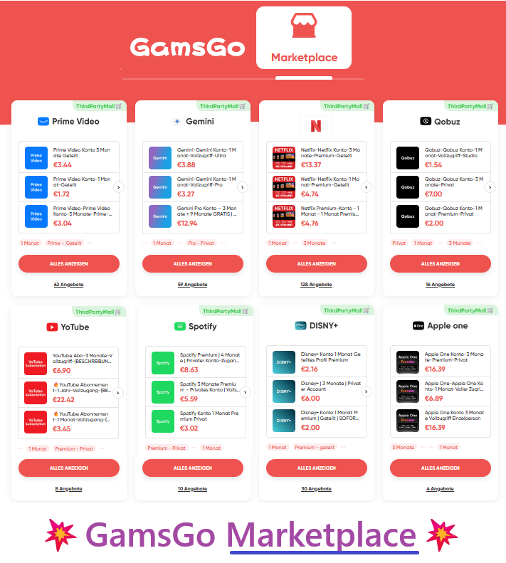 GamsGo Marketplace